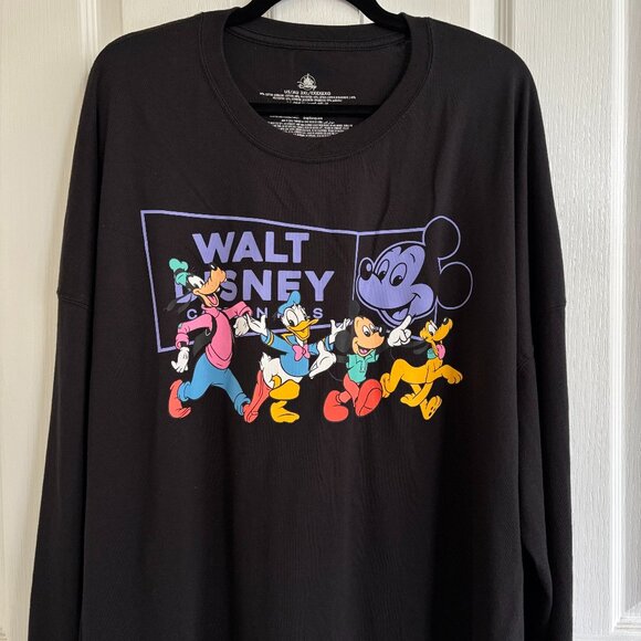 Walt Disney ''Cartoon Pals'' Black Long Sleeve Unisex Graphic T-Shirt Size 3XL - Picture 1 of 6